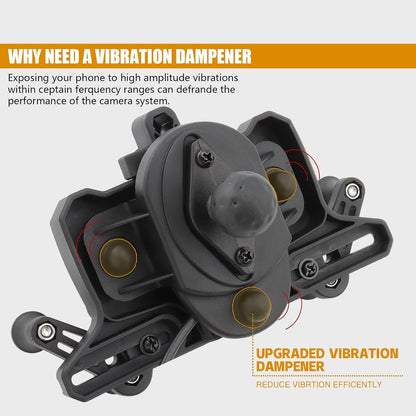 Vagary Aluminum Bike Mobile Holder Phone Mount with 15W Charging Vibration Dampener for B M W G 310 RR, Kawasaki Z900, ZX-10R, Kawaski Ninja 300, Interceptor 650, Himalayan Bs6, RE Hunter 350 (Black)