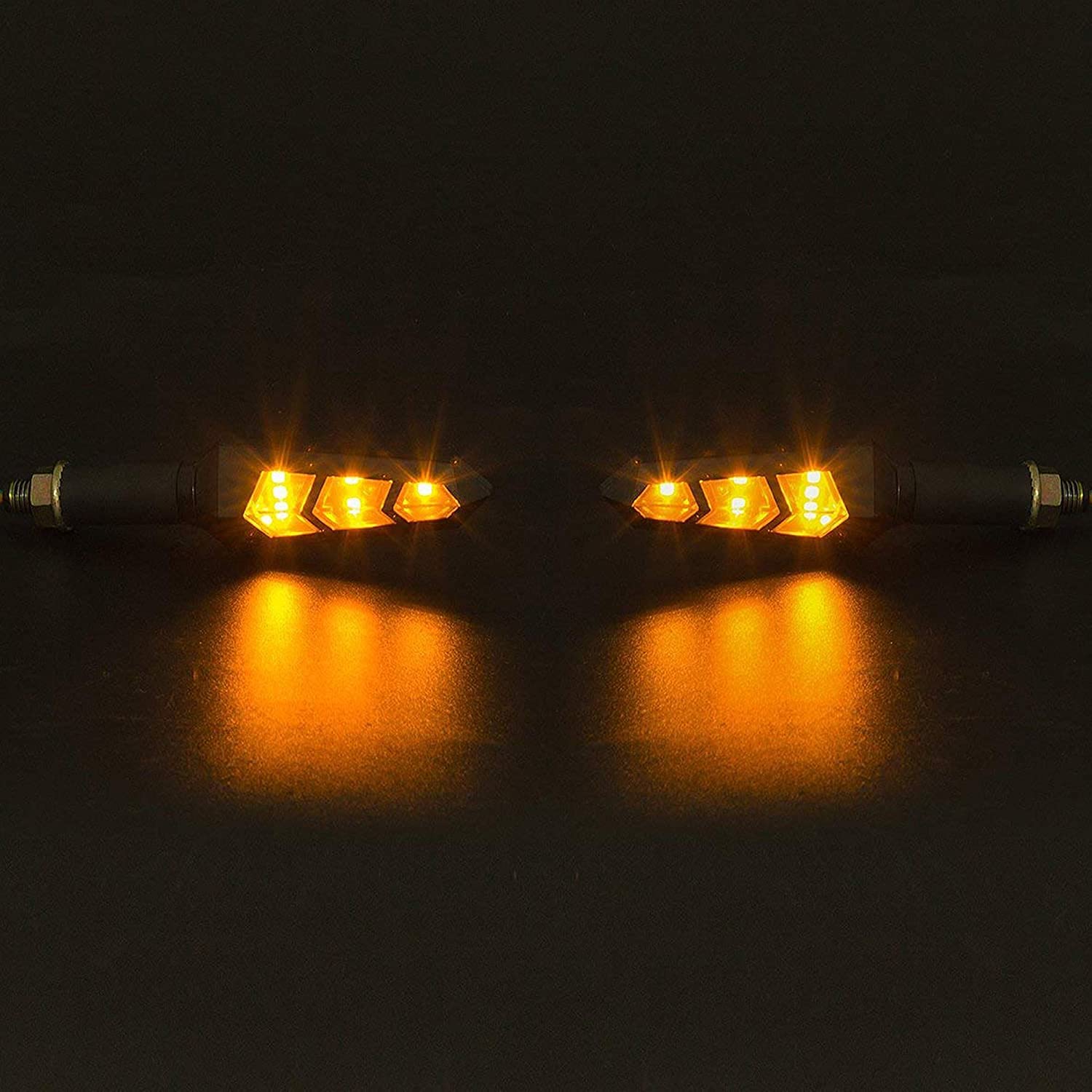 Vagary Yellow Color Set Of 4 Turning Side Bike Indicator For Bajaj Pulsar 220F - Led