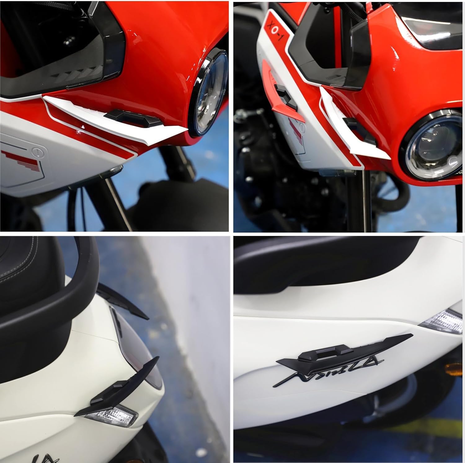 Vagary Wing Side Helmet Spoiler Aerodynamic Wing Dynamic Helmet Accessories, Helmet Punks, Helmet Wings (Grey)