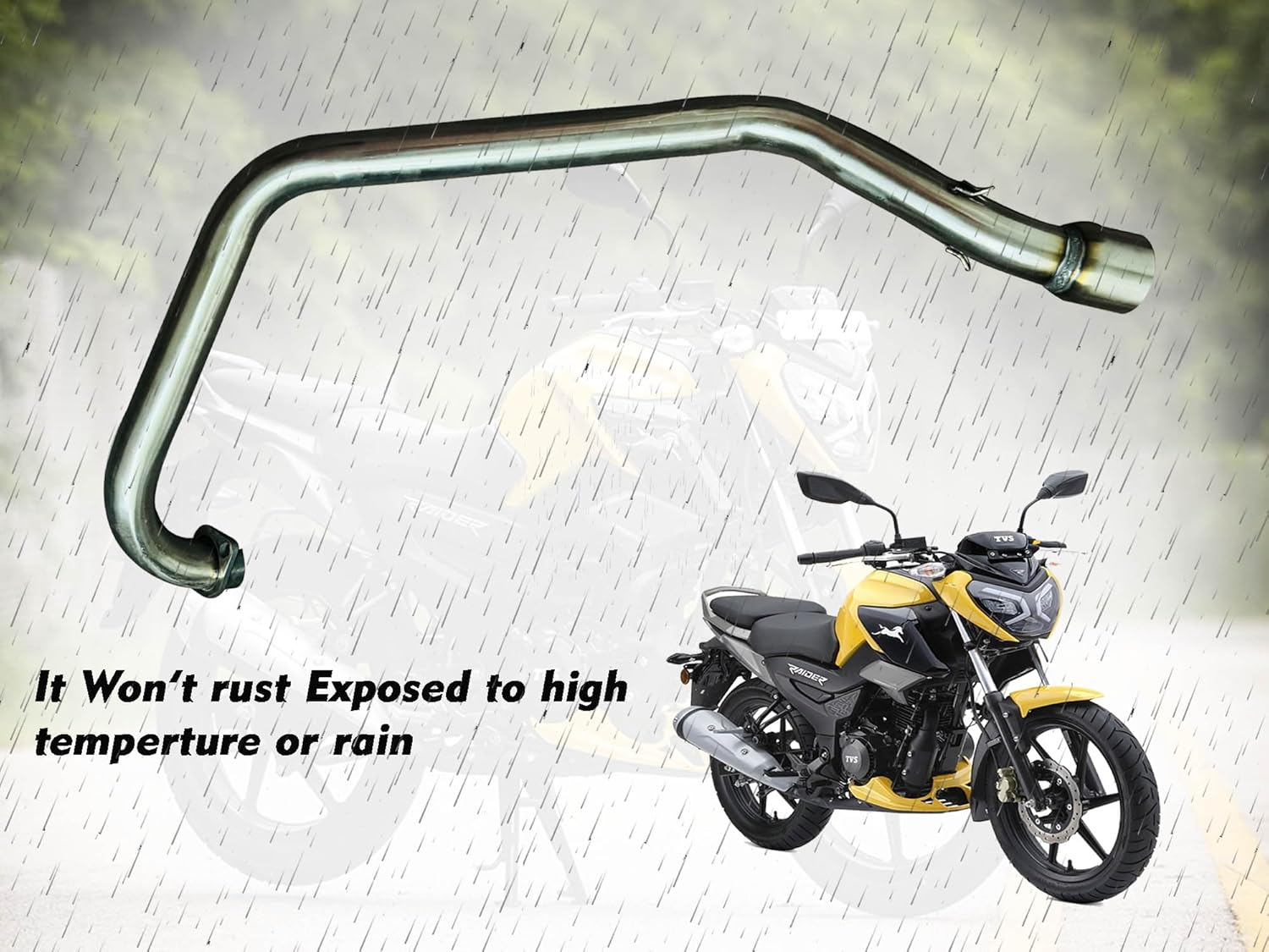 Vagary Stainless Steel High Performance Exhaust Middle Bend Pipe for TVS Raider 125