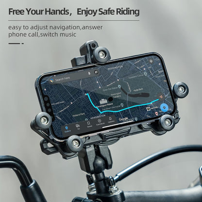 Vagary Aluminum Bike Mobile Holder Phone Mount with Vibration Dampener for B M W G 310 RR, Kawasaki Z900, ZX-10R, Kawaski Ninja 300, Interceptor 650, Himalayan Bs6, RE Hunter 350 (Black)