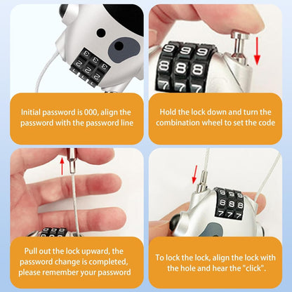 Vagary Multipurpose Stroller Lock Number Security Helmet Lock for Luggage, Suitcases, Backpacks, Bicycle with Extendable Cable
