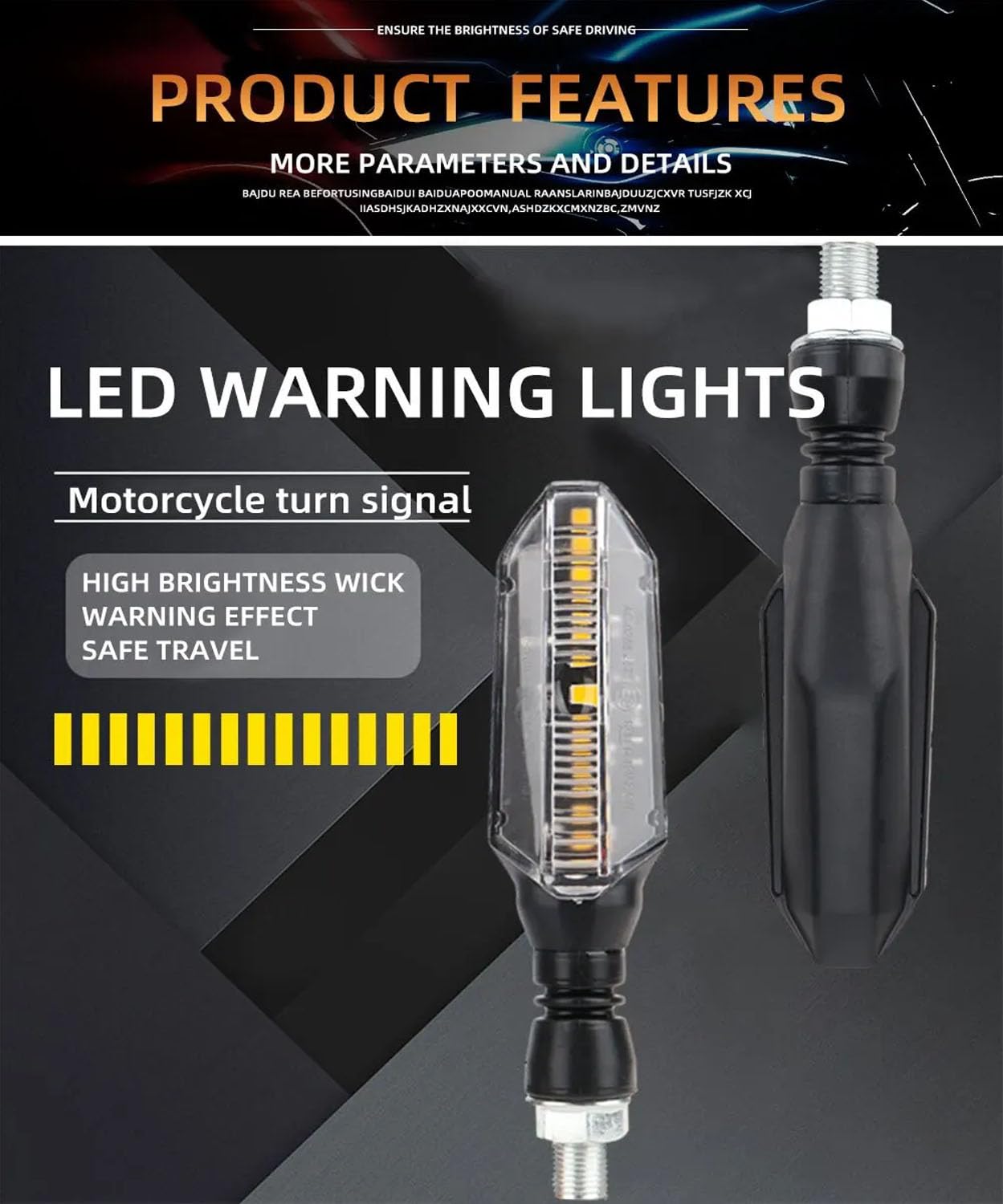 Vagary Waterproof Bright LED Indicators For Yamaha MT 15, R15 V4, R15 V3, KTM, Hero, Kawasaki Ninja, NS 200 (Yellow)