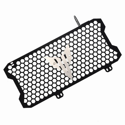 Vagary Stainless Steel Motorcycle Radiator Guard Grill for MT15 (Black) (Black-Silver)