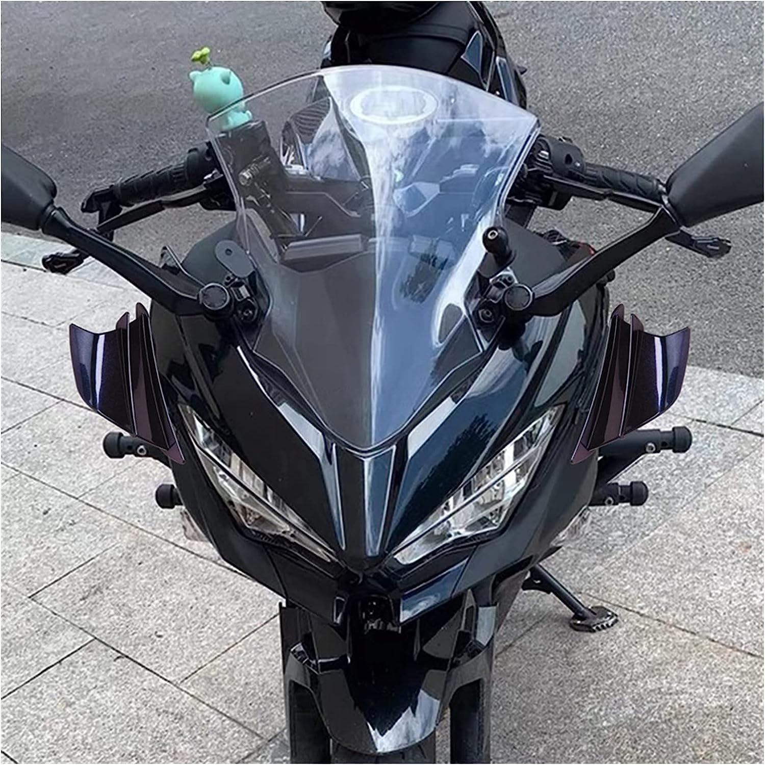 Vagary Aerodynamic Winglets Bike Wings for Yamaha R15 V3/V4, Ninja 650, Honda CBR650, KTM RC 390,RC 200, RC 125 (Black)