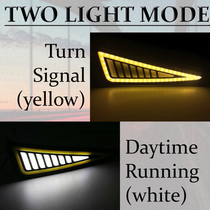 Vagary Waterproof Rubber Strip Indicator with White Amber DRL Running Indicator for Yamaha R15-V3 I R15-V4 I R15M I MT-15